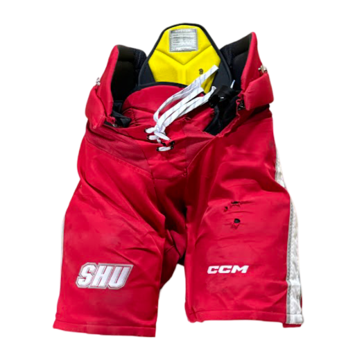 CCM HPTKXP - Pantalon de hockey NCAA Pro Stock d'occasion (rouge/blanc)